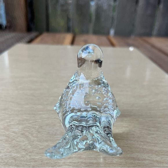 Vintage Clear Glass Song Bird Figurine Paperweight - Picture 11 of 16